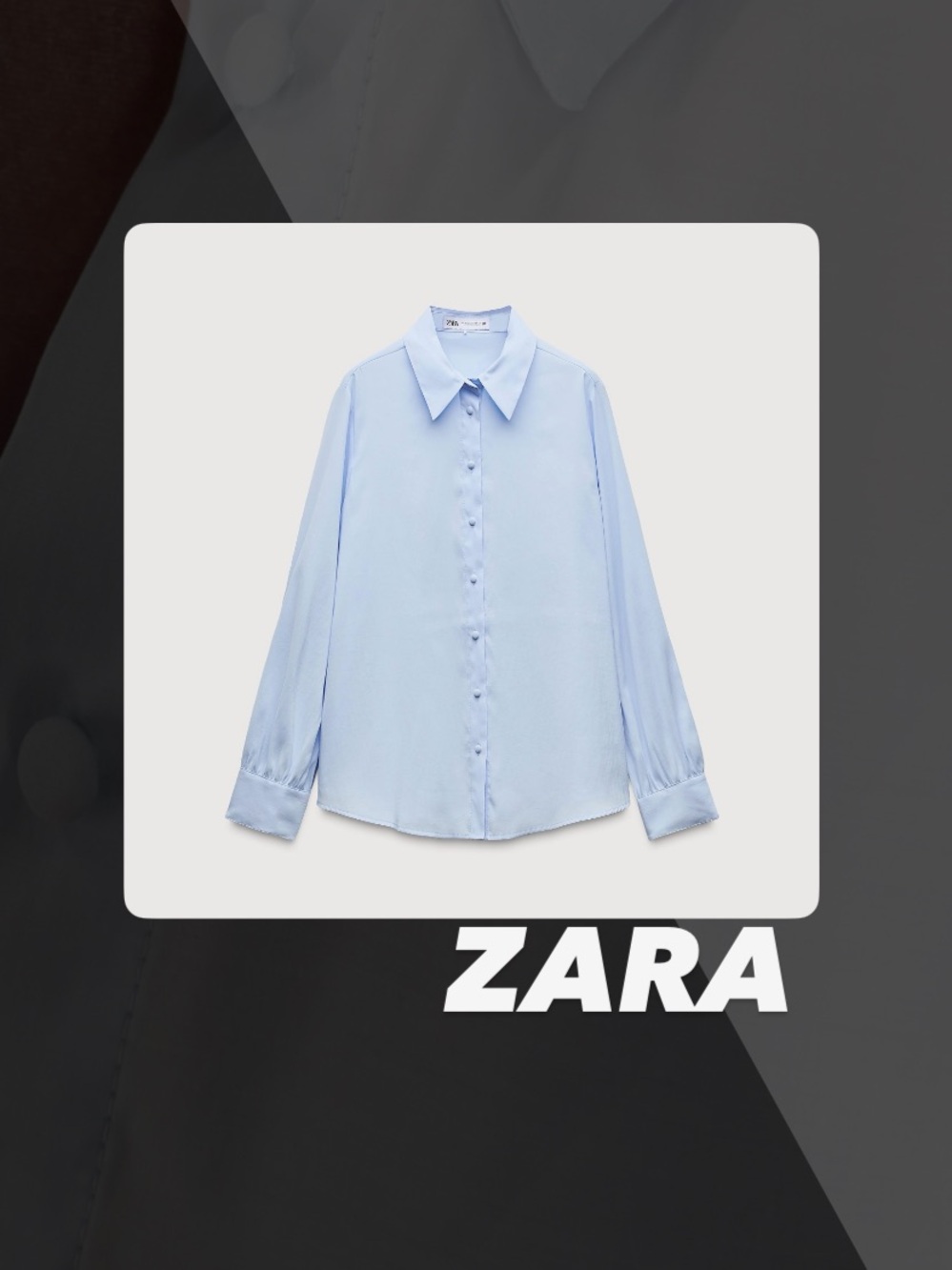 EUC Zara Covered Button Shirt